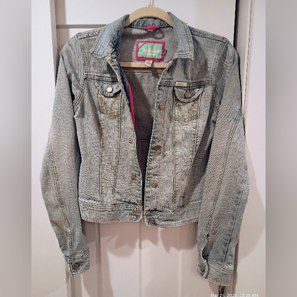 Hollister Faded Light Blue Denim Jacket .